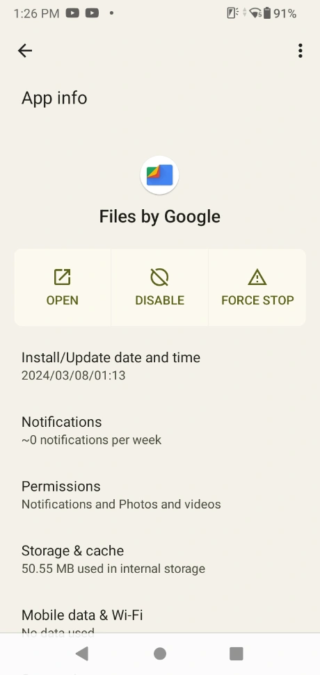 Choose the app that contains a downloaded APK file